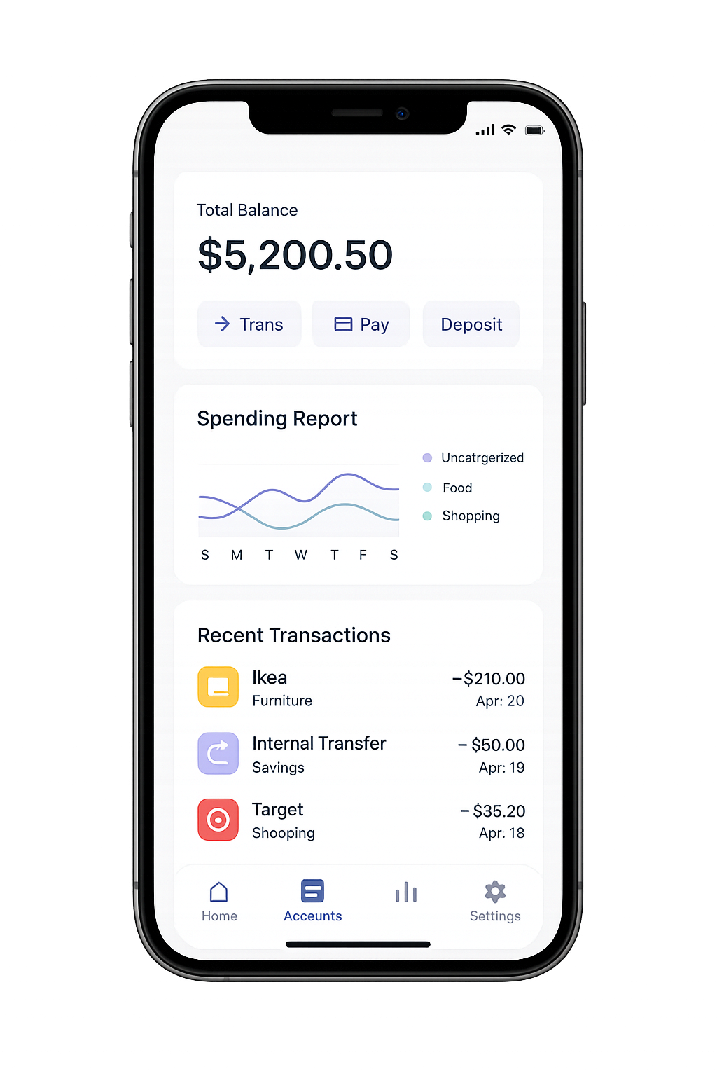Mobile Banking UI
